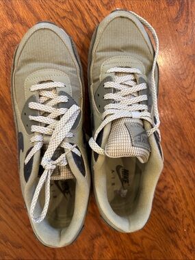 Nike Olive Green and Gray Low-Top Sneakers